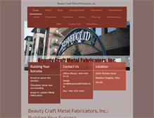 Tablet Screenshot of beautycraftmetalfabricators.com